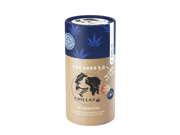 Integratore alimentare per cani CHILLAX biscotto CBD mela-finocchio - 5 mg