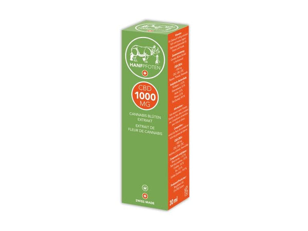 Hanfpfoten Integratore alimentare per cani olio CBD 1000 mg