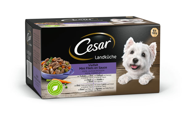 Cibo umido Cesar Landkueche in salsa, 8 x 150g