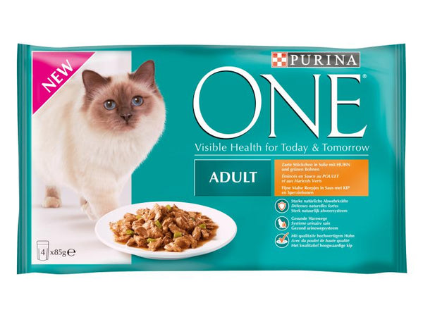 Purina ONE cibo umido Adult pollo, 4x85g