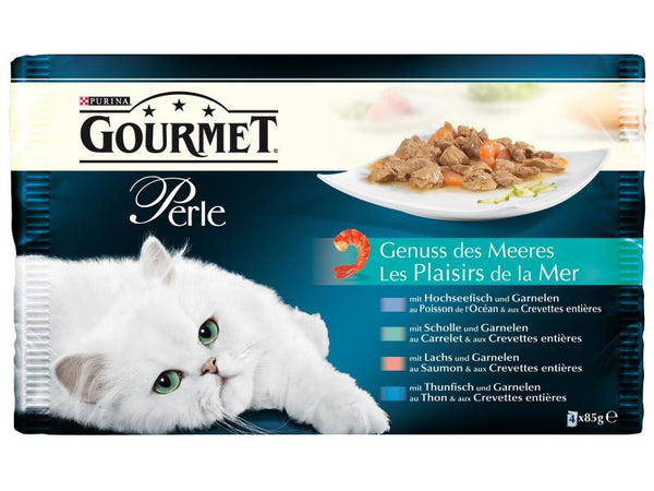 Purina cibo umido Gourmet Perle delizia di mare, 4x85g