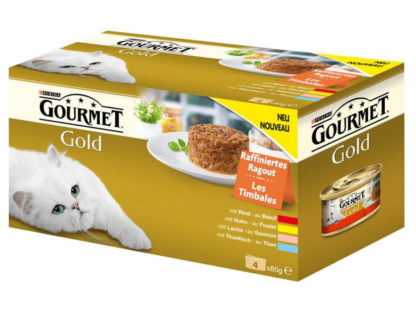 Purina cibo umido Gourmet Gold raffinato ragù, 8x85g