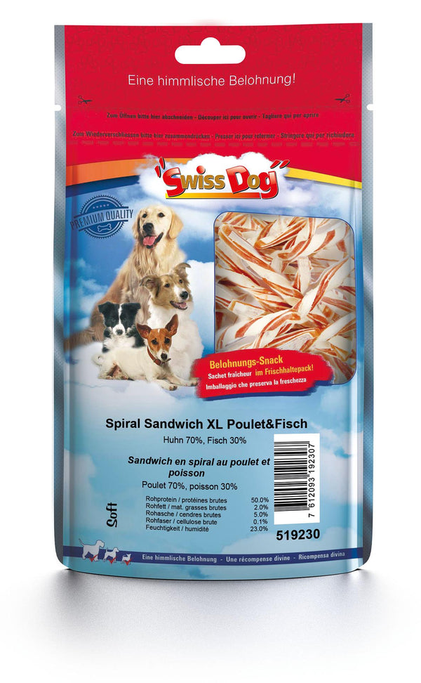 SwissDog Spiral-Sandwich XL mit Poulet & Fisch