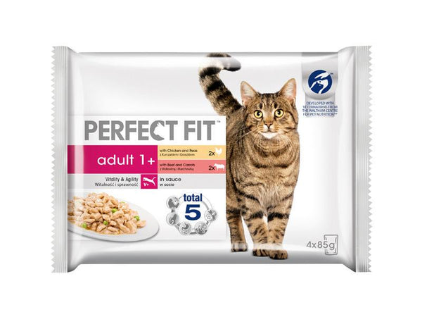 Perfect Fit cibo umido Adult 1+ manzo e pollo 4x85g