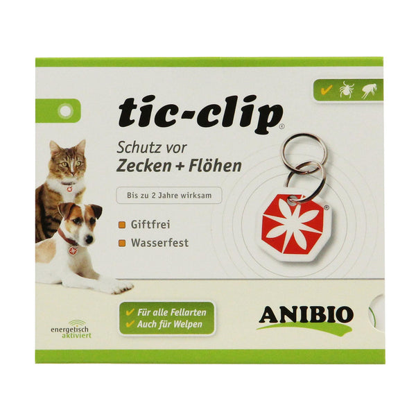 Anibio tic-clip ciondolo contro le zecche e le pulci