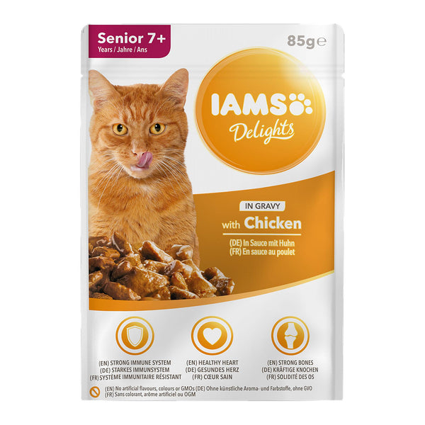 Iams Delights Senior Huhn