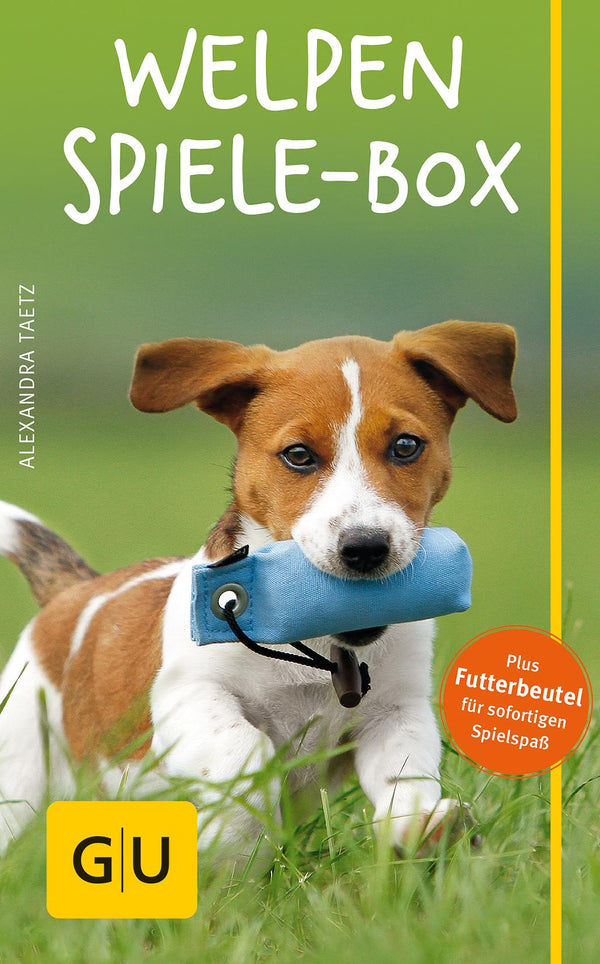 Welpen Spiele-Box mit Futterbeutel