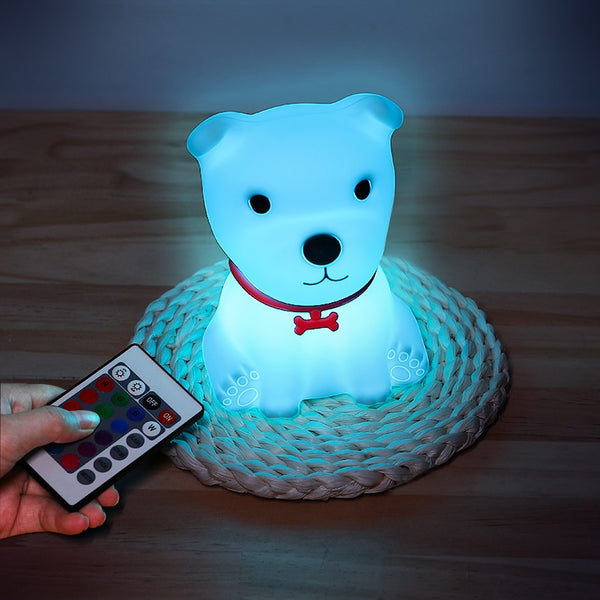 Luce notturna a LED a forma di cane per bambini