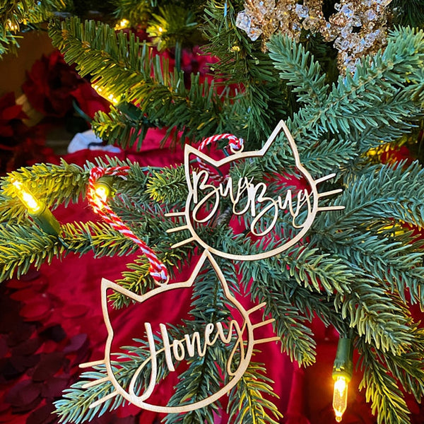 Ornamento per l'albero di Natale personalizzabile GATTO