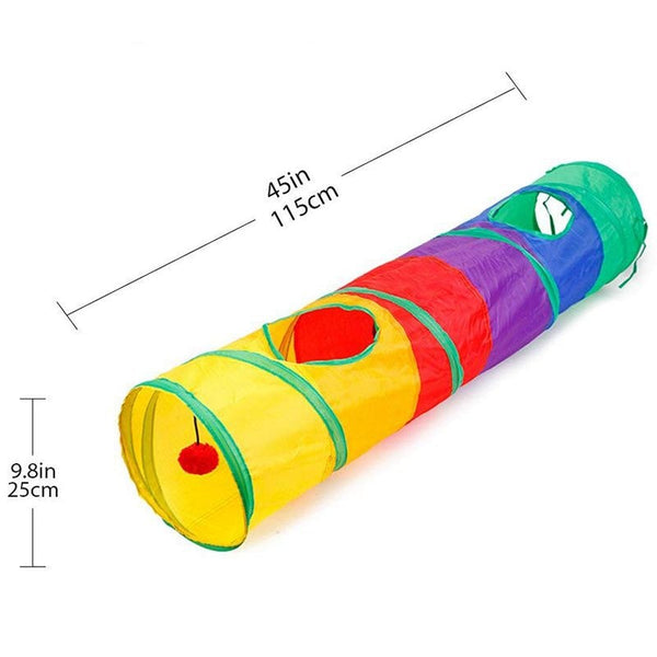 Tunnel per gatti arcobaleno